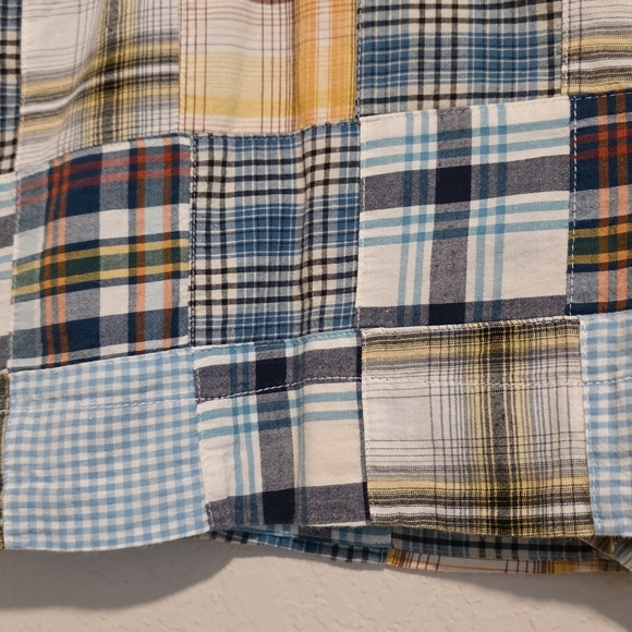VTG Y2K Faded Glory Patchwork Plaid Mini Skirt Skort Madras Preppy Cotton SZ 10 - Picture 7 of 13